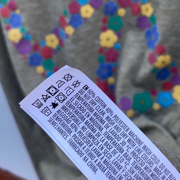 NWT Forever 21 men/unisex medium short sleeve floral peace sign burn out tee - Picture 7 of 9